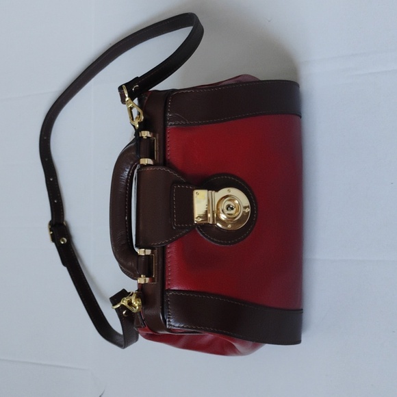 Red Ox Blood Color Leather Handbag - Picture 13 of 13